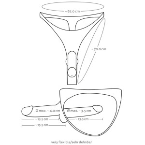 You2Toys Double Penis Thong - Strap-on-String mit Innen- & Außendildo - Liquid Silikon
