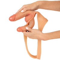 You2Toys Double Penis Thong - Strap-on-String mit Innen- & Außendildo - Liquid Silikon