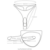You2Toys Double Penis Thong - Strap-on-String mit Innen- & Außendildo - Liquid Silikon