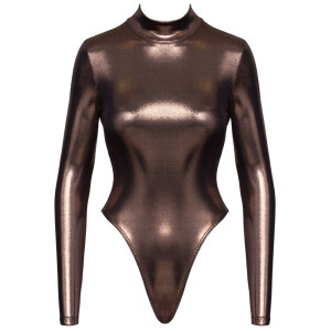Cottelli PARTY Langarm-Riobody - Roségold-Kupfer - Glamour-Look