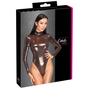 Cottelli PARTY Langarm-Riobody - Roségold-Kupfer - Glamour-Look
