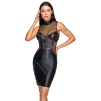 Cottelli PARTY Kleid | Mattlook & Netz | Kupfer-Details
