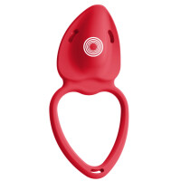 Your Strap-on Collection - Lay-on Set - Auflegevibrator & Spitzen-Strapsgürtel - Rot