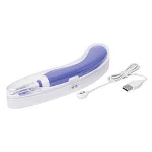 Lovense Hyphy - App-gesteuerter Doppelmotor-Vibrator - Inkl. 3 Aufsätze - Blau