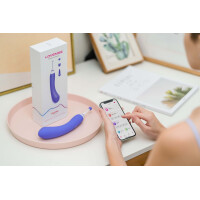 Lovense Hyphy - App-gesteuerter Doppelmotor-Vibrator - Inkl. 3 Aufsätze - Blau