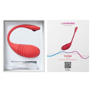 Lovense Vulse - App-gesteuertes Vibro-Ei mit Stoßfunktion - G-Punkt - Rot