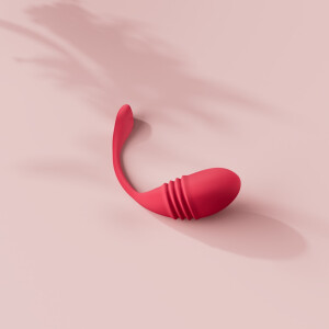Lovense Vulse - App-gesteuertes Vibro-Ei mit Stoßfunktion - G-Punkt - Rot