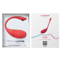 Lovense Vulse - App-gesteuertes Vibro-Ei mit Stoßfunktion - G-Punkt - Rot