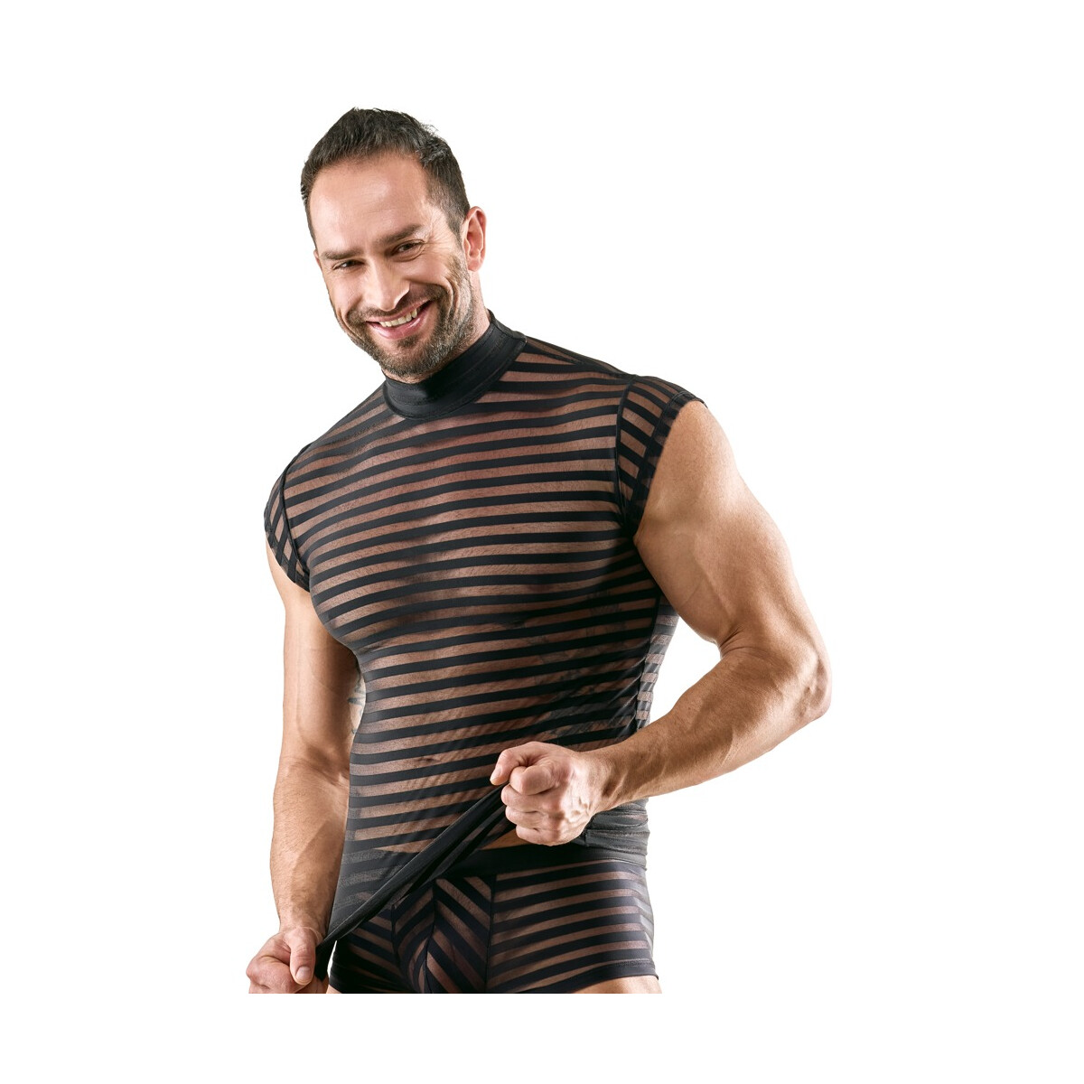 Svenjoyment Transparentes Streifen-Shirt box