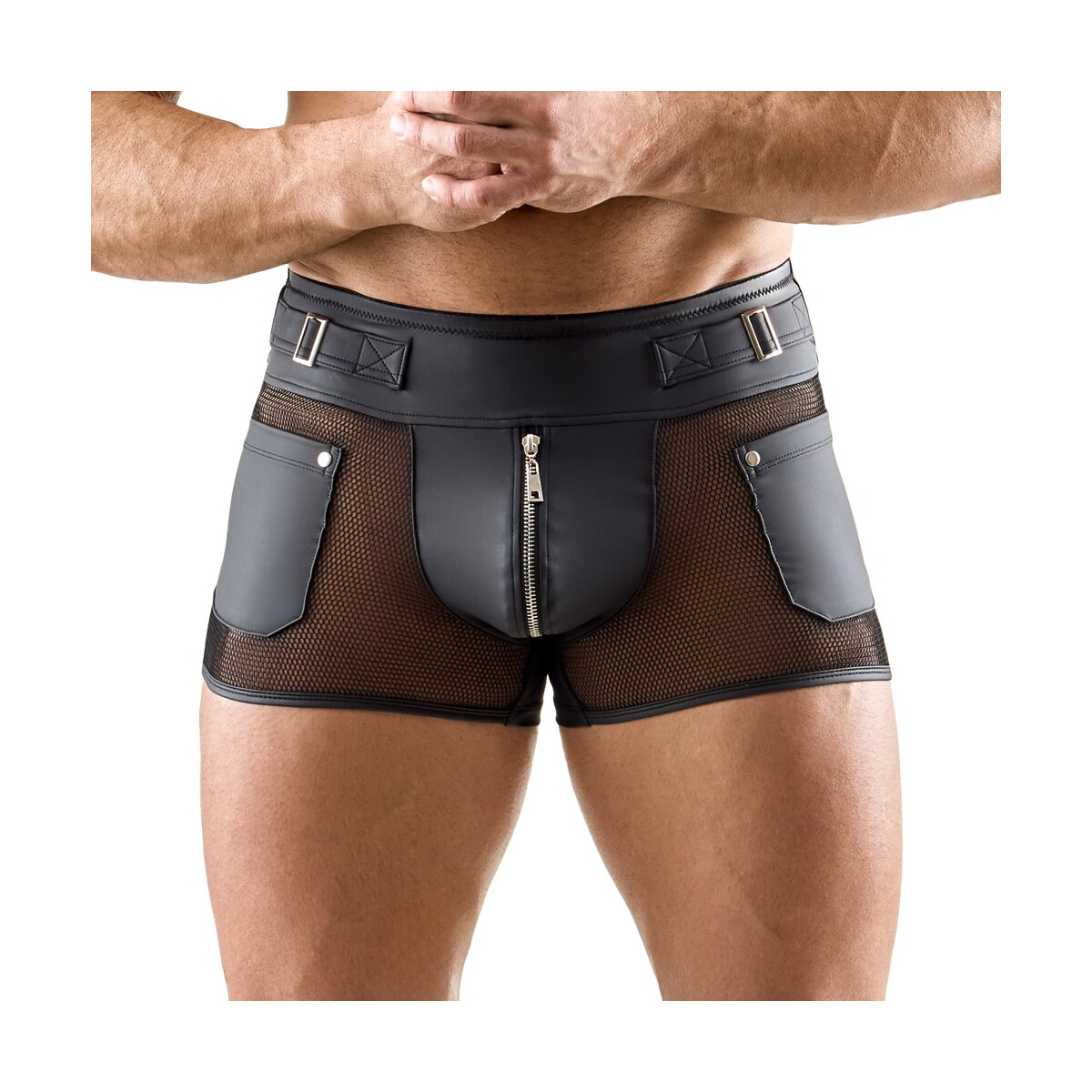 Svenjoyment Herren Pants Mattlook & Mesh | Schwarz