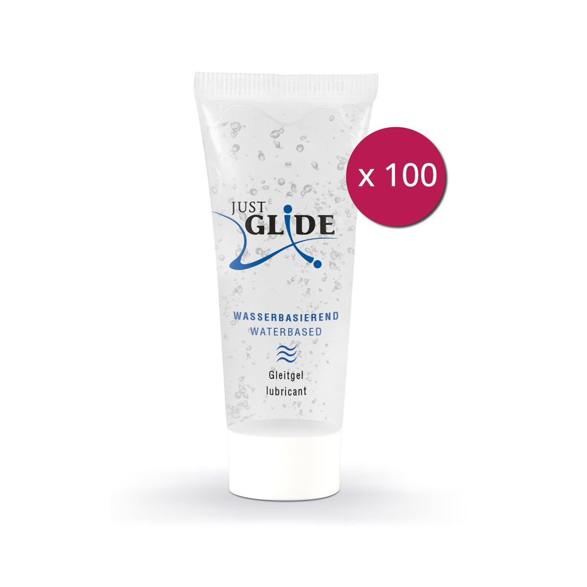 Just Glide Wasserbasiertes Gleitgel - 100 x 20 ml Portionsbe
