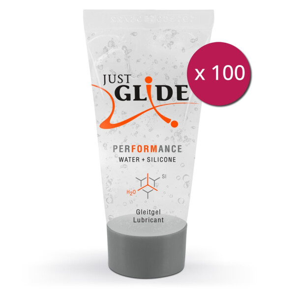 Just Glide Performance Premium Hybrid-Gleitgel - Wasserbasis mit Silikon - 2500 ml