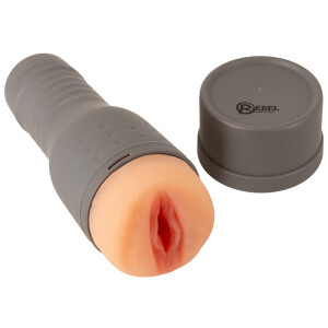 Rebel The V-Stroker Lucia - Diskreter Taschen-Masturbator mit Gehäuse & Schutzkappe