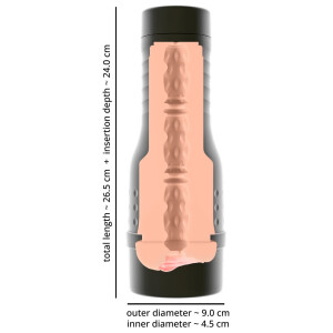 Rebel The V-Stroker Nicolette - Diskreter Taschen-Masturbator mit Schutzkappe