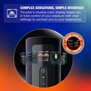 Arcwave Thruster - App-gesteuerter Stoß- & Rotations-Masturbator mit LED-Display