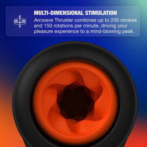 Arcwave Thruster - App-gesteuerter Stoß- & Rotations-Masturbator mit LED-Display