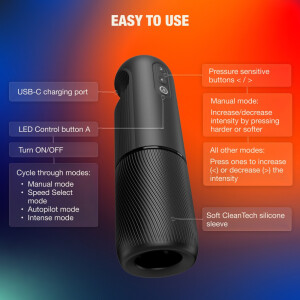 Arcwave Orbit - App-gesteuerter rotierender Premium-Masturbator mit CleanTech Silikon