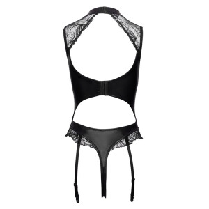 Cottelli LINGERIE Straps-Riobody ouvert - Wetlook & Pailletten-Tüll