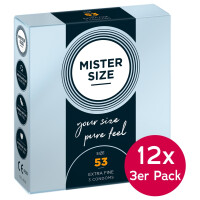 Mister Size Kondome - Breite: 53 mm - Inhalt: 12x3er