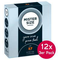 Mister Size Kondome - Breite: 57 mm - Inhalt: 12x3er