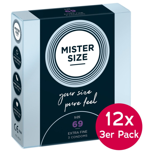 Mister Size Kondome - Breite: 60 mm - Inhalt: 12x3er