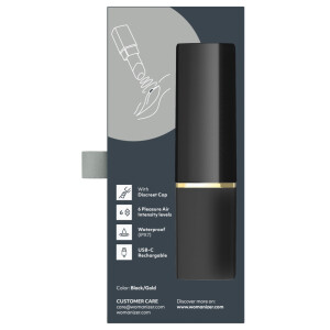 Womanizer Beauty - Druckwellen-Vibrator im Lipstick-Design (Schwarz)