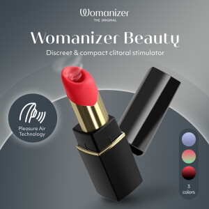 Womanizer Beauty - Druckwellen-Vibrator im Lipstick-Design (Schwarz)
