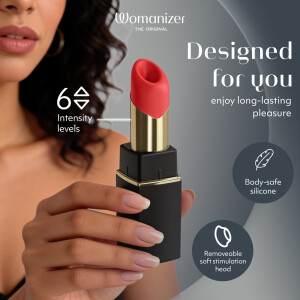 Womanizer Beauty - Druckwellen-Vibrator im Lipstick-Design (Schwarz)