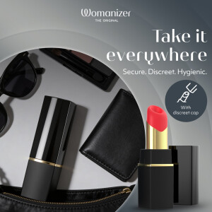 Womanizer Beauty - Druckwellen-Vibrator im Lipstick-Design (Schwarz)