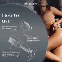 Womanizer Beauty - Druckwellen-Vibrator im Lipstick-Design (Schwarz)