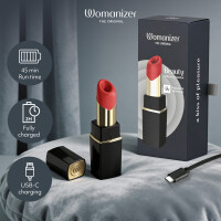 Womanizer Beauty - Druckwellen-Vibrator im Lipstick-Design (Schwarz)
