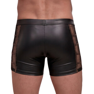 NEK Wetlook Pants mit Netz-Einsätzen & Front-Reißverschluss (Schwarz/Bronze)