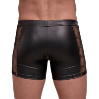 NEK Wetlook Pants mit Netz-Einsätzen & Front-Reißverschluss (Schwarz/Bronze)