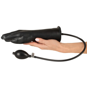 Latex Hand aufblasbar schwarz