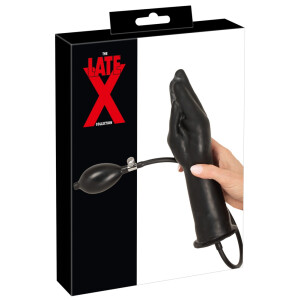 Latex Hand aufblasbar schwarz