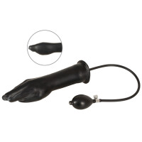 Latex Hand aufblasbar schwarz