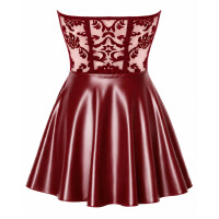 Noir Powernet & Wetlook Corsagen-Minikleid (Burgunderrot)