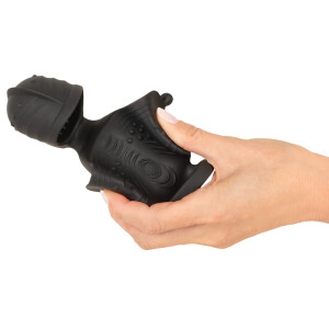 Rebel Cock Vibrator mit beweglichem Eichel-Stimulator (Schwarz)