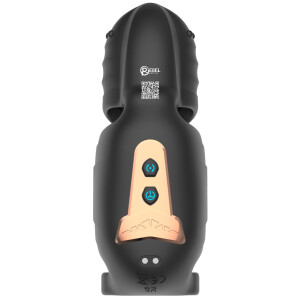 Rebel Cock Vibrator mit beweglichem Eichel-Stimulator (Schwarz)