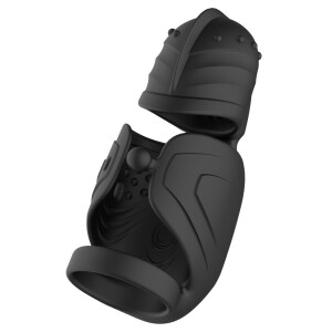 Rebel Cock Vibrator mit beweglichem Eichel-Stimulator (Schwarz)