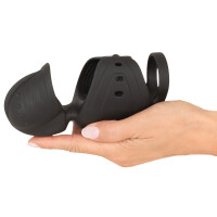 Rebel Cock Vibrator mit beweglichem Eichel-Stimulator (Schwarz)