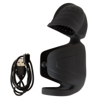 Rebel Cock Vibrator mit beweglichem Eichel-Stimulator (Schwarz)