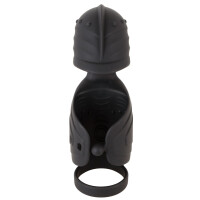 Rebel Cock Vibrator mit beweglichem Eichel-Stimulator (Schwarz)