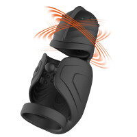 Rebel Cock Vibrator mit beweglichem Eichel-Stimulator (Schwarz)