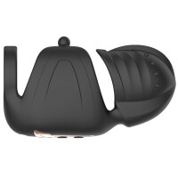 Rebel Cock Vibrator mit beweglichem Eichel-Stimulator (Schwarz)