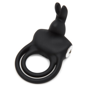 Penisring »happyrabbit« mit Klitorisreizer - Vibrierend - Schwarz