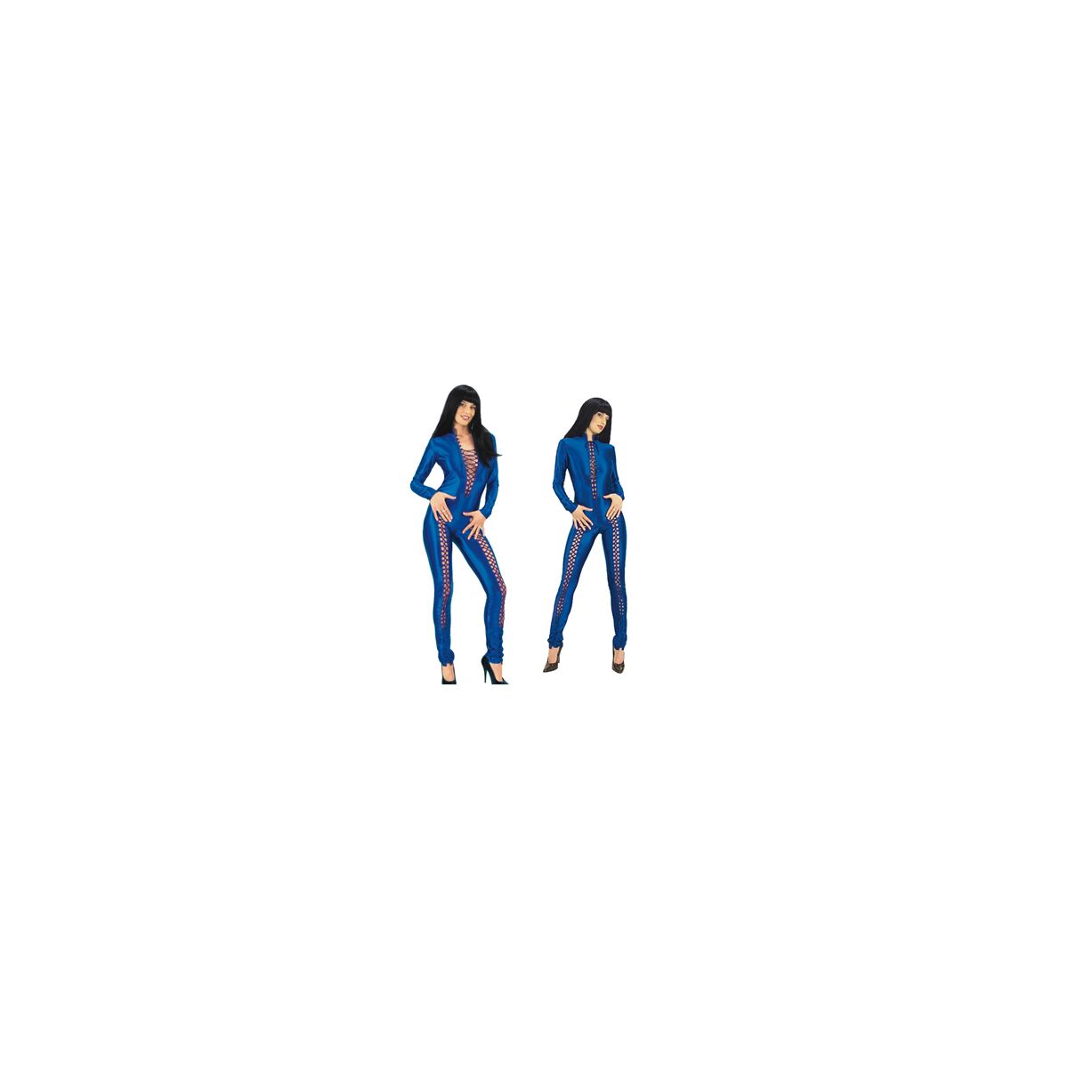 Stretch Overall mit Front-Schnürung (Blau) - Grö&s