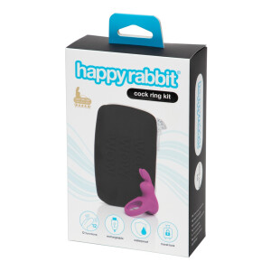 »happyrabbit«-Set mit Vibro-Penisring & Toybag