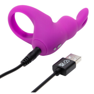 »happyrabbit«-Set mit Vibro-Penisring & Toybag