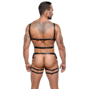 Leder Herren Harness Set- Größe - M/L